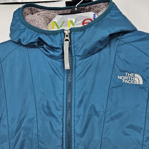 The North Face Jacket Girls XL 18 Puffer Green Teal Full Zip Pullover Hoodie - Picture 2 of 11