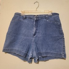 Lee Casuals Long Rise 100 Cotton Vintage Denim Bareback Shorts Women's 16 P