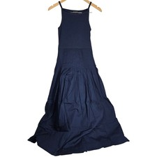 J. Crew Pintuck mixy dress Navy XXS CK707 Sleeveless Pleated Cotton Blend NWT