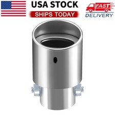 Car Rear Exhaust Pipe Tail Muffler Tip Round Chrome Stainless Steel New