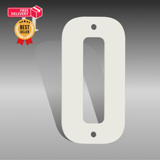 4 Inch White House Numbers, Modern Metal Address Numbers for 4 Inch, White-0