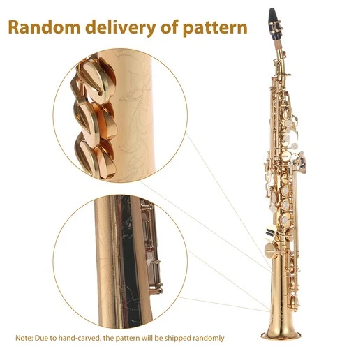 Professional Soprano Saxophone Red Woodwind Instrument For Musicians TLLW
