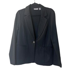 Chico's Single Button Blazer Classic Suit Jacket Sz 1/M/8