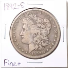 1892-S $1 Morgan Silver Dollar in Fine+ Condition #6796