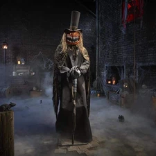 7 Ft Gruesome Grounds Animated LED Guardian Of The Gourds Halloween Animatronic