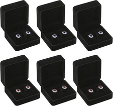 6 Pieces Velvet Jewelry Gift Boxes for Necklace Pendant Earring Box -6PCS