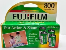 Rare Lot of 4 Rolls 35mm Film - 800 ISO - Expired 2015 - Sealed Box