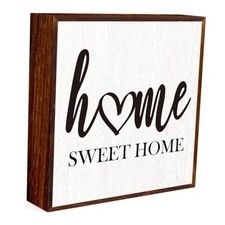 Home Sweet Home Sign Wooden Box Decorative,Home Sweet Home Decor home-white