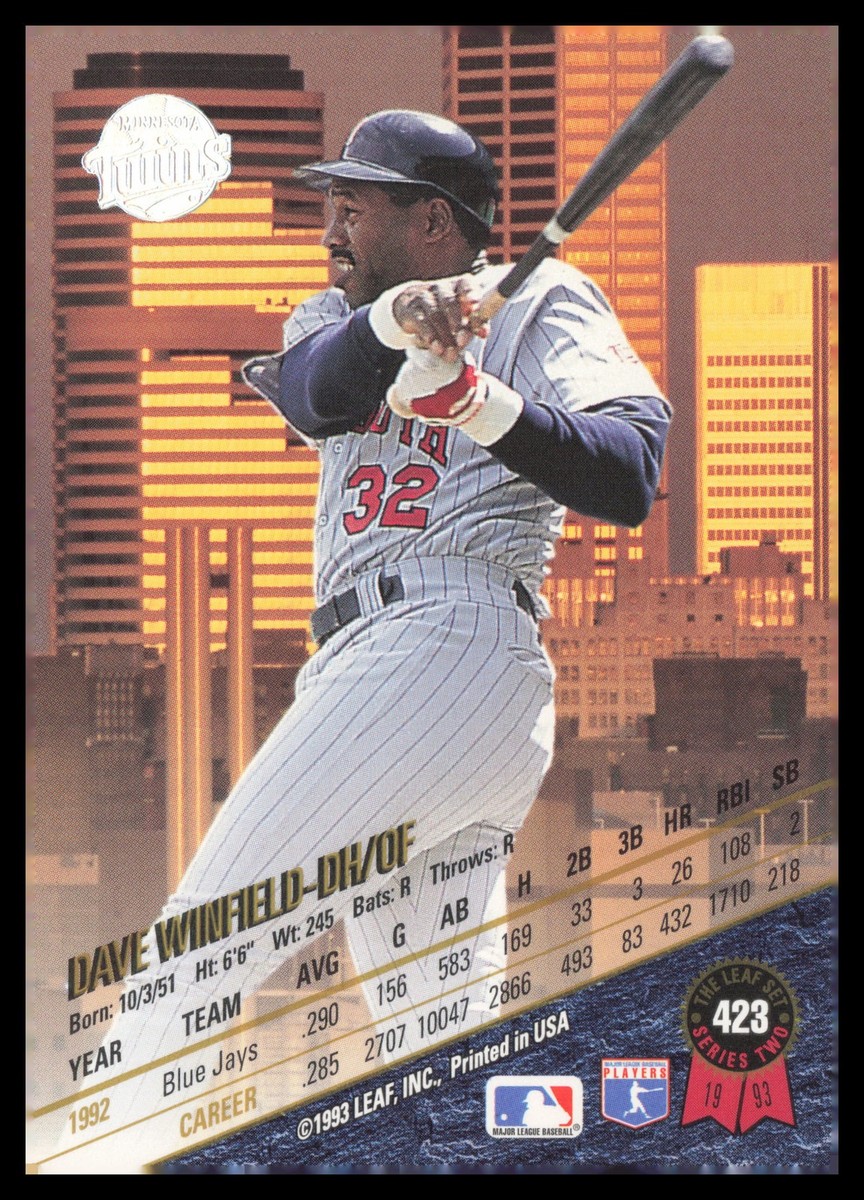 1993 Leaf #423 Dave Winfield Minnesota Twins Baseball Card | eBay