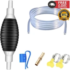 9.8Ft Siphon Hose Multifunction Pump Oil Water Fuel Gasoline Transfer Hand Pump