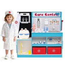 Play Doctor  s Office w/Examine Region X-Ray Film ECG Monitor Eye Chart Faucet