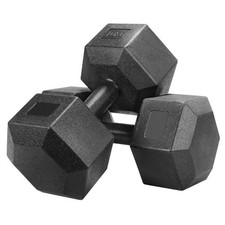 2x10kg Dumbbells Hex Dumbbell Weight Set Hand Weights, Hexagon Dumbbells, 2Pcs