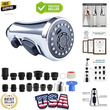 Pull Down Spray Head for Kitchen Faucet, 3-Function Kitchen Sink Spray Nozzle...