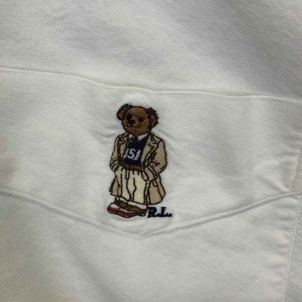 Camisa Ralph Lauren Para Hombre Grande Blaire Polo Oso Abotonada Oxford Bordada Foto 4 de 4