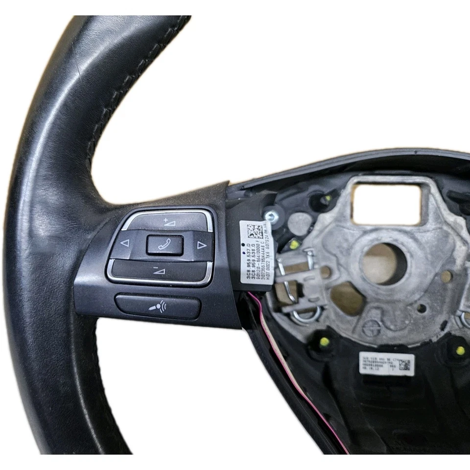 2009-2017 VW Volkswagen LEATHER STEERING WHEEL OEM 3c8419091 - Image 2 of 4
