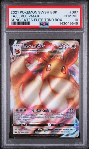 2021 POKEMON SWSH SHINING FATES ELITE TRAINER BOX FULL ART/EEVEE VMAX PSA 10