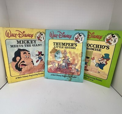 Vintage Walt Disney  Fun To Read Library  Books Volumes 1,2, & 3
