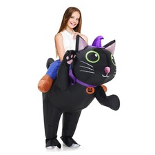 Searhmomo Inflatable Costume Cat for Kids Ride On Cat Blow Up Costumes,Funny ...