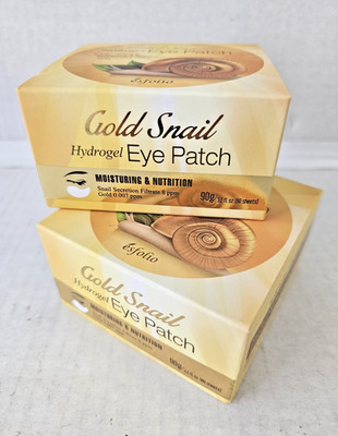 2-PACK Gold Snail Collagen HYDROGEL EYE PATCH Moisturizing Nutrition 60 CT EACH