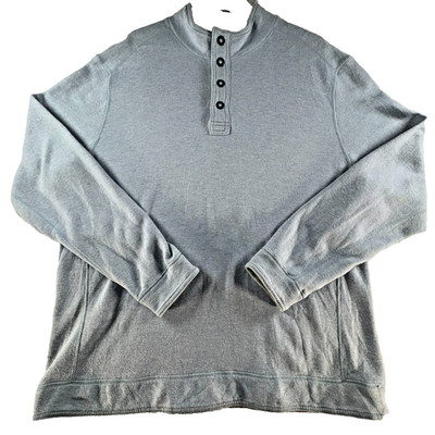 Tommy Bahama Men's Ocean Mist Snap Mock Neck Sweater Dockside XXL Reversible