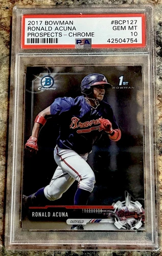 2017 Bowman Chrome Prospects RC Ronald Acuna Jr. PSA 10 - Braves