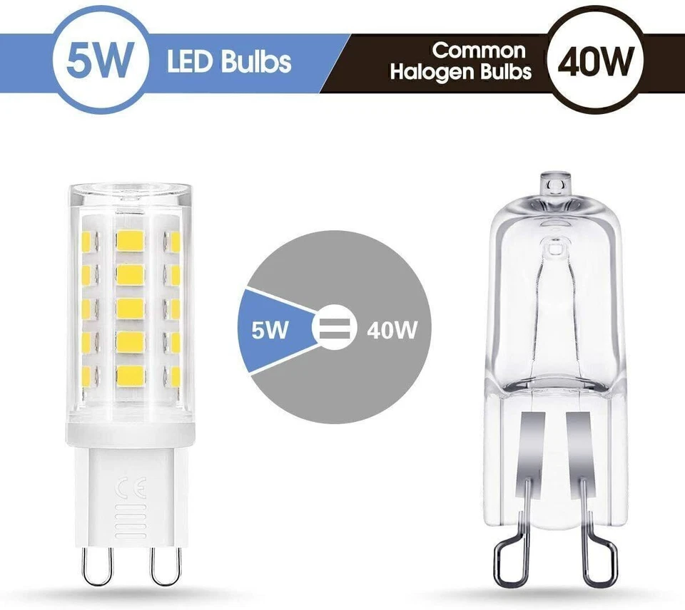 10x G9 LED Birne 5W 2835 SMD führte Warmweiß/Kaltweiß Energiesparlampen AC 220V - Bild 3 von 4