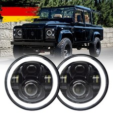 E24 Paar 7 Zoll LED Scheinwerfer für Land Rover Defender Jeep T3 G Klasse