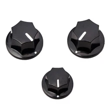 3 Pcs Guitar Volume Knob Black Accessories String Knobs Tone Control