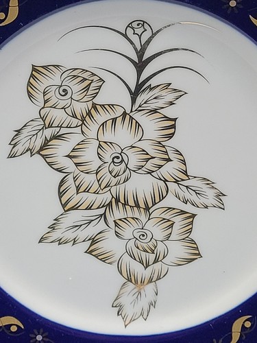 Vtg Yamasen Gold Collection Fine Porcelain 24K Salad Plates Hand Made Set/4. 84 - Picture 3 of 8