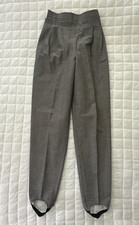 Vintage 90s COUNTERPARTS Womens Pants 6 Plaid Stirrups Pull On Career Preppy