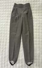 Vintage 90s COUNTERPARTS Womens Pants 6 Plaid Stirrups Pull On Career Preppy