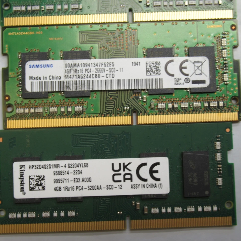Samsung Kingston 4GB PC4 PC3 DDR3 DDR4 SODIMM Memory 56GB TOTAL RAM Mix Lot - Image 2 of 4