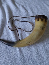 Powder Horn. Vintage For Muzzle Loading Powder.