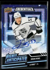 2022-23 Upper Deck Credentials Highly Anticipated Autograph #HA-25 Jordan Spence