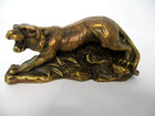 Vintage Chinese Fung Shul Folk Brass Tiger Figurine