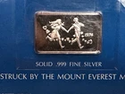 1 OZ .999 Fine Silver Bar-Barefoot In The Clouds-1974 Mount Everest Mint W/card