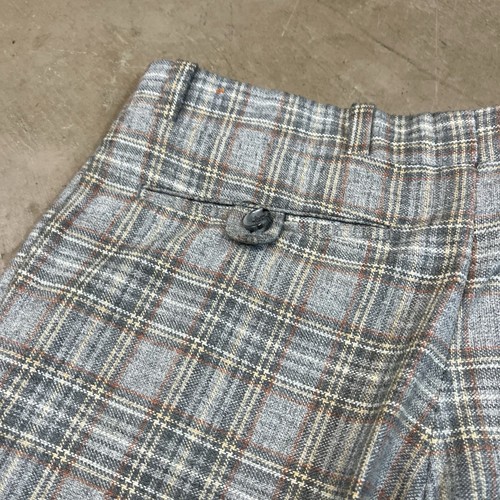 Vintage Glen Oaks Golf Pants Plaid Leisure Disco 70s Polyester/Wool Mens 32x25.5 - Picture 8 of 11