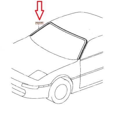 Genuine TOYOTA MR2 SW20 SW21 Front Windshield Molding Weather