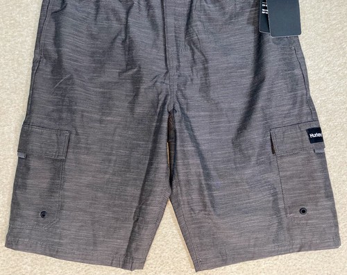 Hurley Elastic Waist Black Board Shorts - Boys/Youth Size XL - Picture 3 of 18