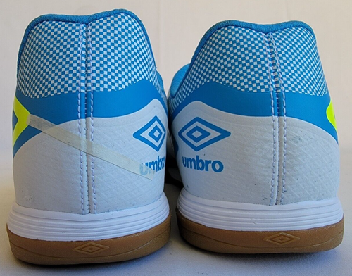 Mens Size 12 White Blue Umbro Pro5 Club Bump 360 Zone Indoor Soccer Shoes - Picture 7 of 8