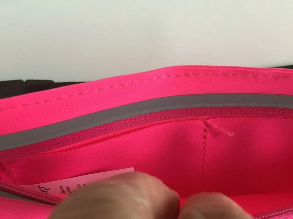 Belt Bag Neon Colors Holds Phone Cards Keys Money Zip Close Adjustable Belt NWT