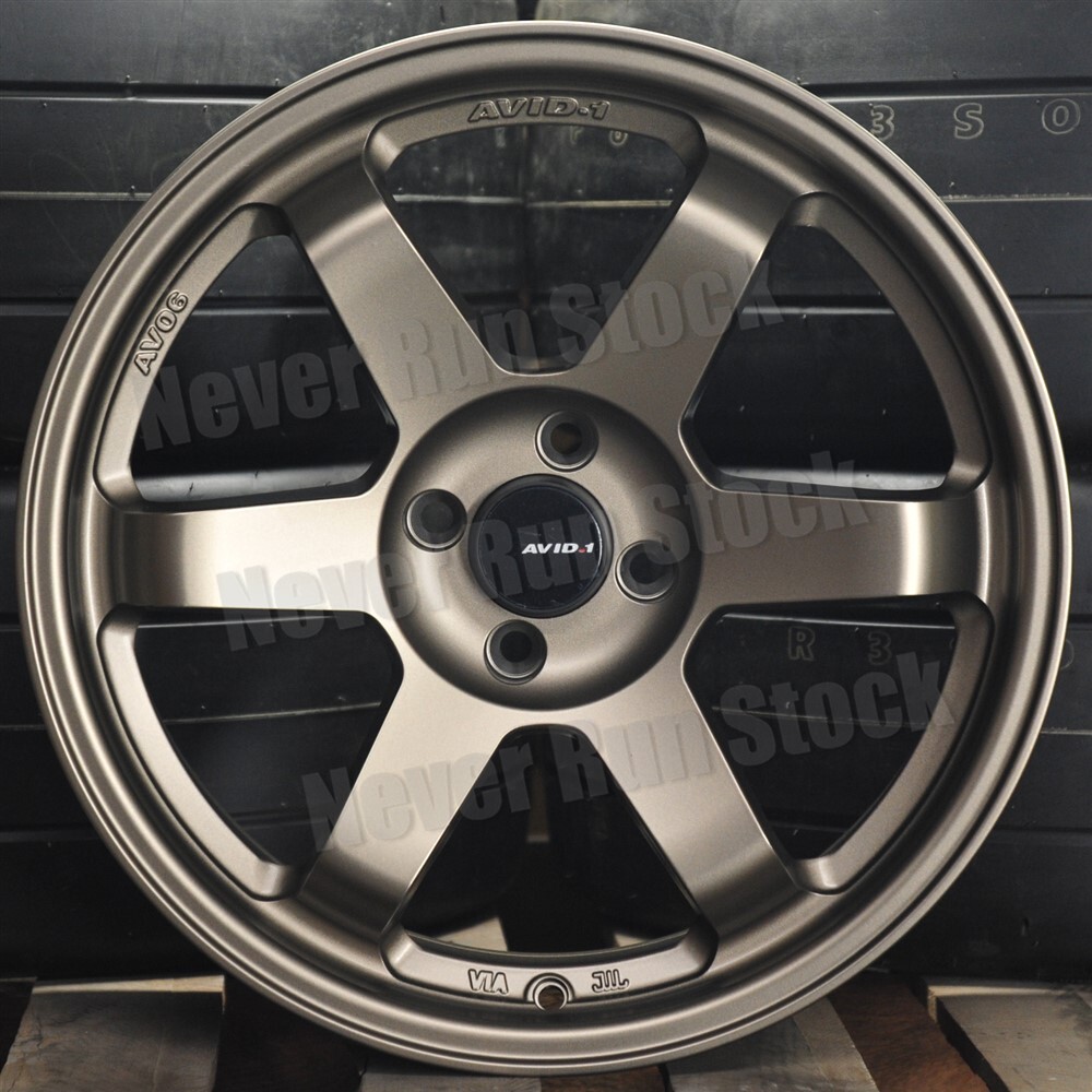 avid-1 av06 4h 100 17インチ 8j 6スポーク！ AVID.1 AV-06 17x8 4x100 +35 OFFSET HYPER BLACK TE 6 SPOKES