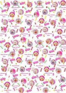 barbie wrapping paper