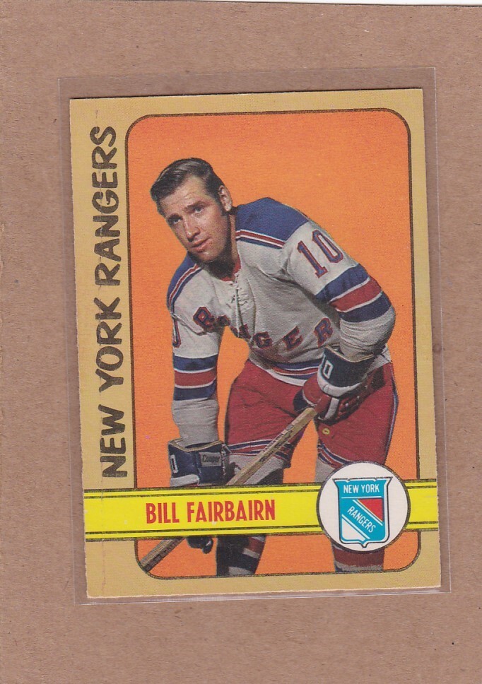1972-73 O PEE CHEE HOCKEY BILL FAIRBAIRN #87 RANGERS EXMT *A26949