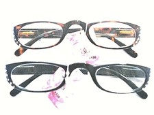 2 New READING GLASSES 1.50 Lady style fashion Crystal decorated frames