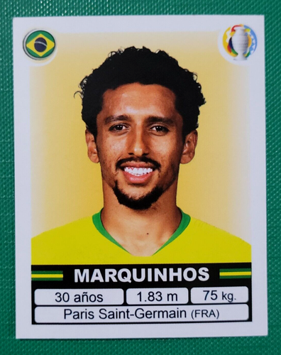 2021 ES Copa America #142 MARQUINHOS Brazil Soccer Team Sticker Promo - Picture 1 of 2