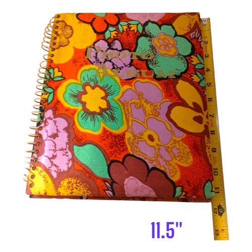 MCM Photo Album Scrapbook Flower Power Mod VINTAGE Spiral Bound Floral Hippie - Picture 2 of 14
