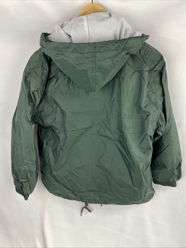 Vintage Vos Sports Green Fleece Lined Windbreaker Jacket Youth Size Medium - Picture 4 of 4