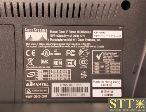 68-2684-01 CISCO VOIP UNIFIED IP PHONE MODEL-CP-7940G REV D0 - Picture 3 of 3