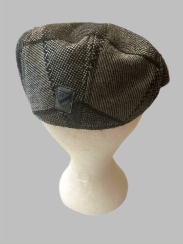 Gorra de Newsboy Colección Cremieux Talla Med/S Negra Gris Panel de Retazos Gorra de Controlador - Imagen 2 de 6